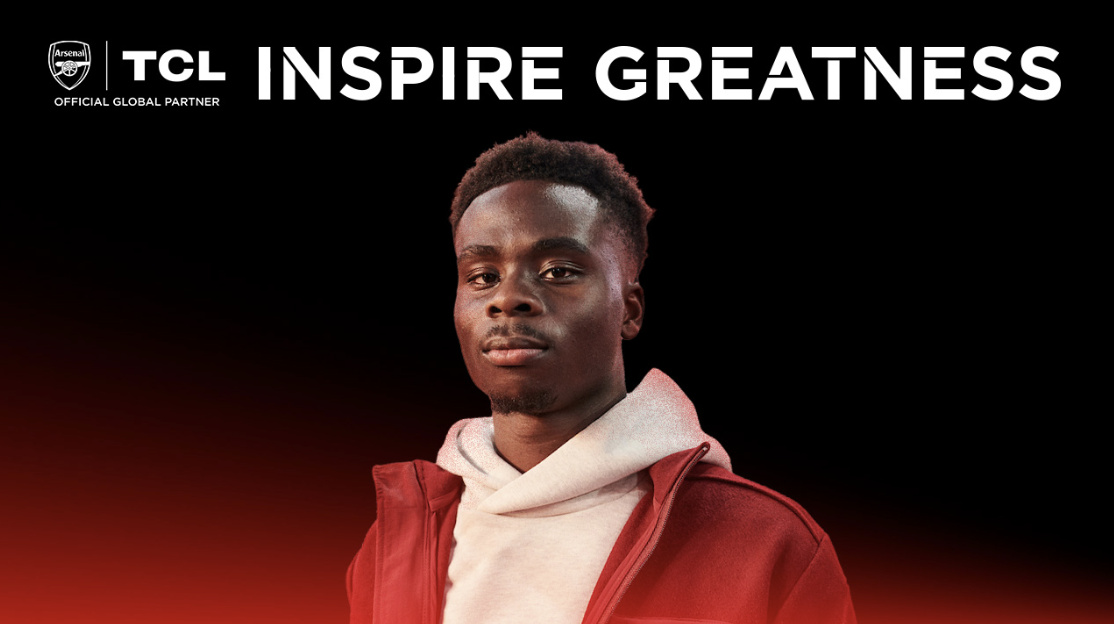 TCL deepens Partnership with Arsenal, Announces Bukayo Saka as Brand Ambassador